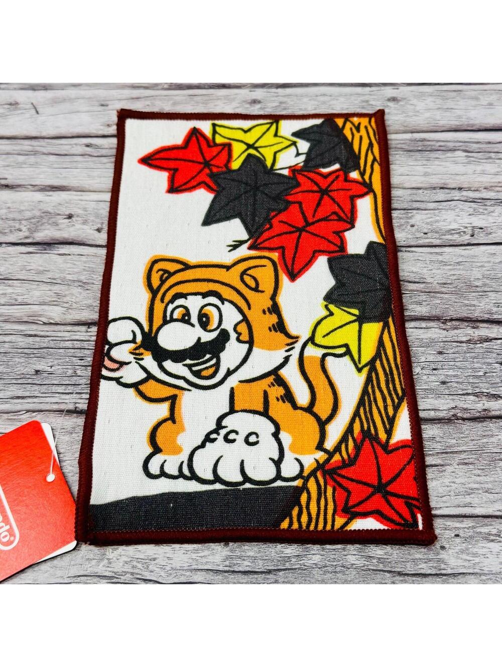 Nintendo Museum Cat Mario Hanafuda Floral Playing Card Small Towel Japan Import